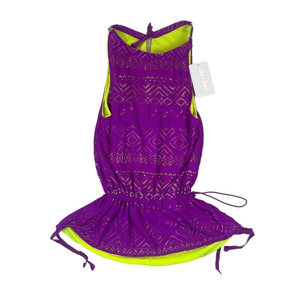 NWT Jo+Jax BoHo Swimsuit Cover-Up Wildberry/Citron Girls Sz L Rtl $68